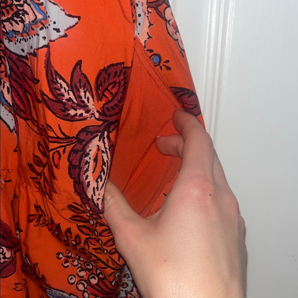 RHODE Orange Floral Maxi Dress - Picture 5 of 7